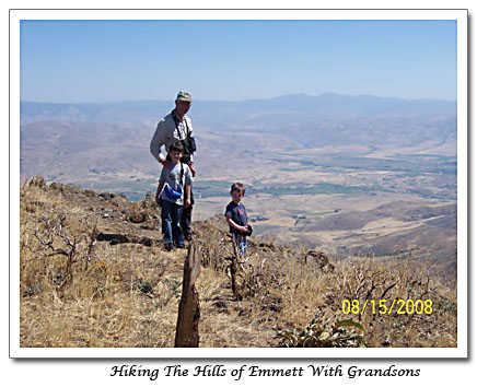 Hiking the Hills of Emmet With Grandsons