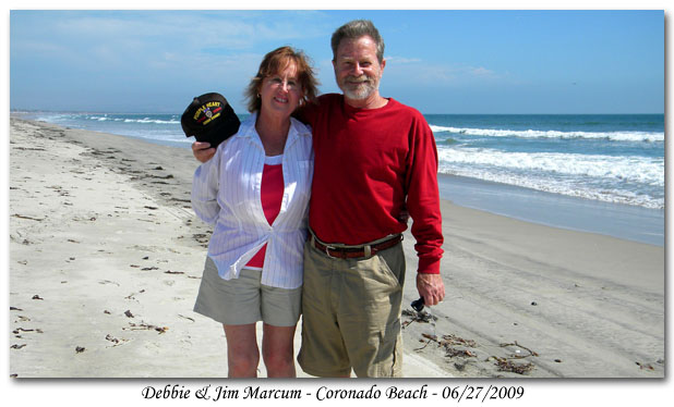 Jim and Debbie Marcum - Coronado Beach - June 27, 2009