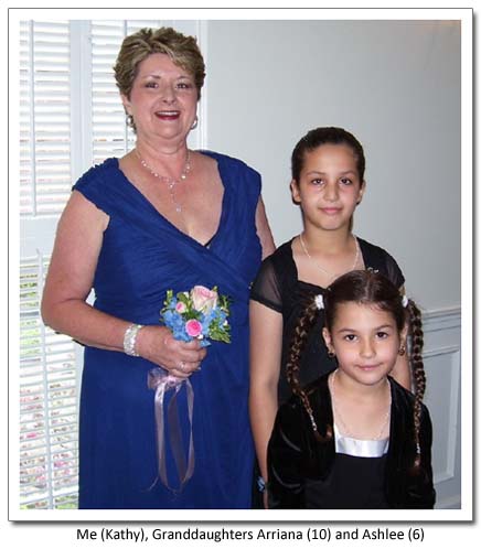 Me (Kathy), Granddaughters Arriana (10) and Ashlee (6)