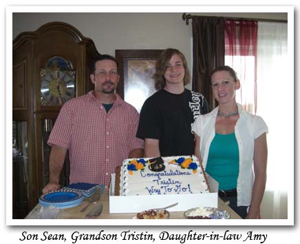 Son Sean, Grandson Tristin, Daughter-in-law Amy
