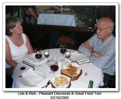Lois and Rick - Pleasant Discourse and Great Food Too!