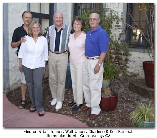 George and Jan Sorensen Tonner, Walt Unger, Charlene and Ken Burbeck - Holbrooke Hotel - Grass Valley, CA