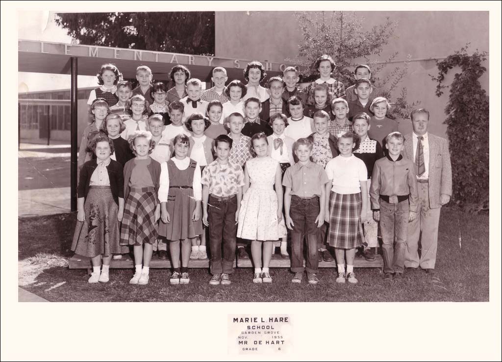 Mr. DeHart's 6th Grade Class - Marie L Hare - 1955