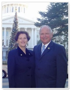 Jim and Connie Silva at the Capitol - Sacramento