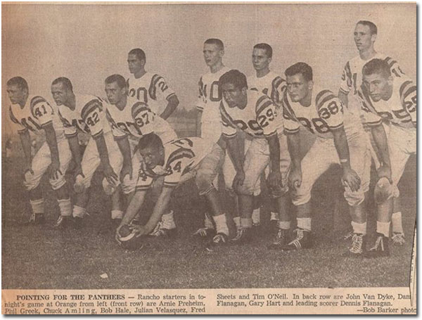 1959 Rancho Varsity Football Team