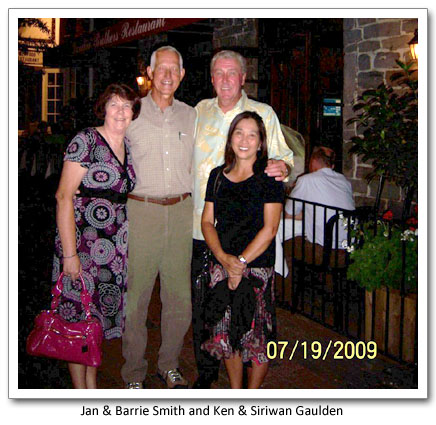Jan and Barrie Smith and Ken and Siriwan Gaulden