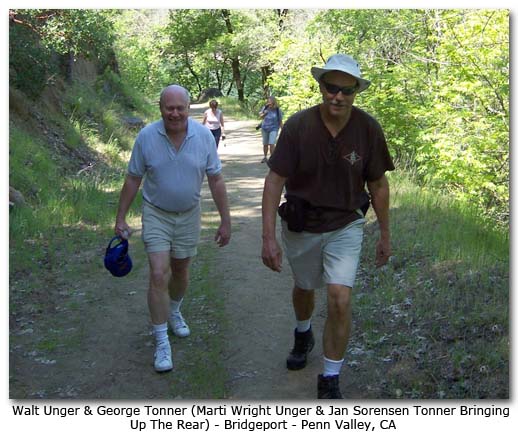 Walt Unger and George Tonner, Marti Wright Unger and Jan Sorensen Tonner in Back - Bridgeport, Penn Valley, CA
