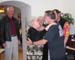 Shirley (Reddin) Lewis Gives Jim Currie a Big Hug While Barrie Smith, Janet (Bessa) Buell, & Chuck Sonntag Look On